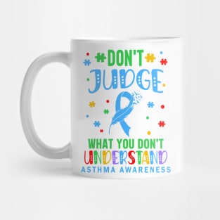 World Asthma Awareness Month Blue Ribbon Mug